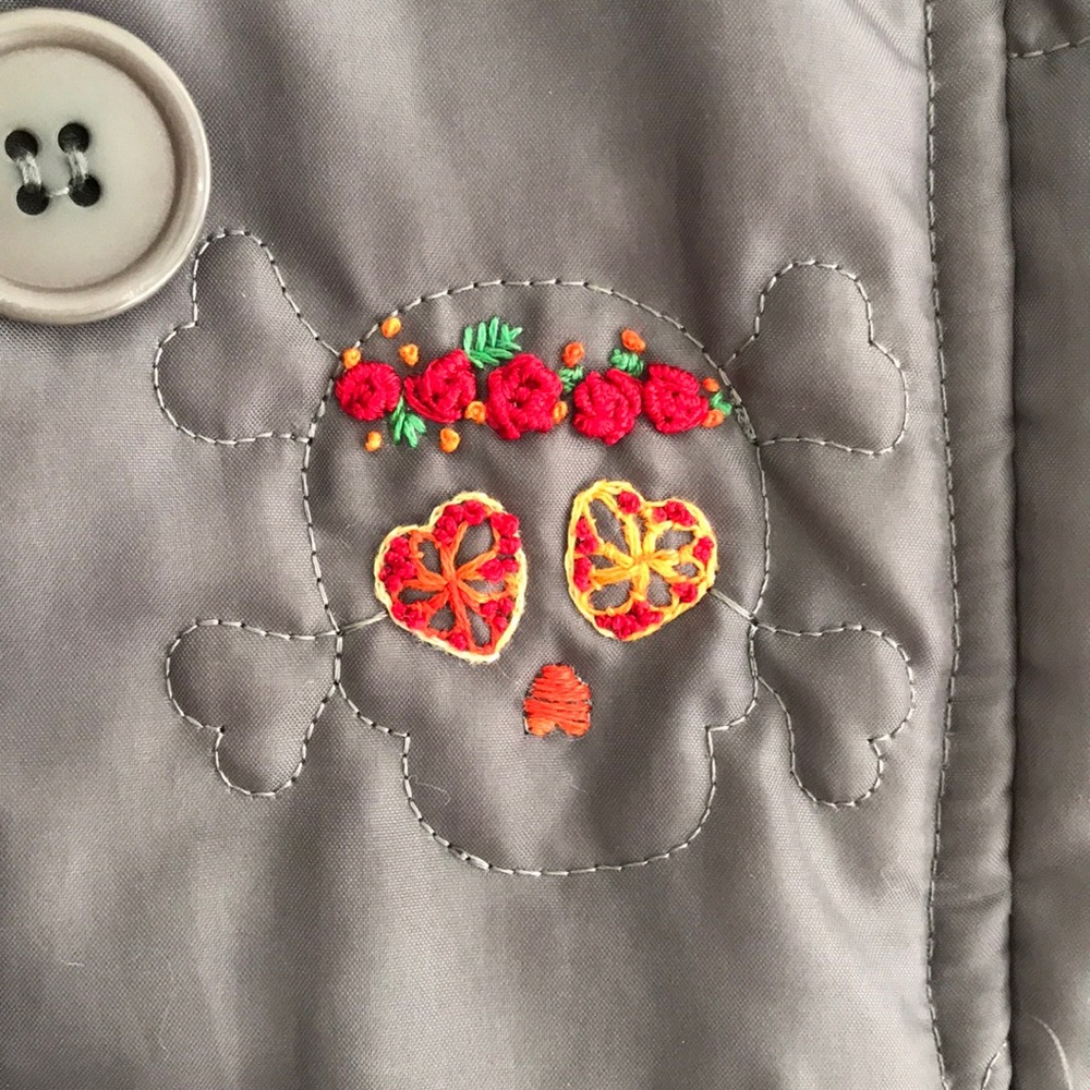 Halloween Day of the Dead Sugar Skull Quilted Vest